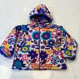 Patagonia Kids Floral Fleece Jacket - Purple, Blue, Yellow